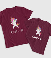 Ctrl+C and Ctrl+V  Unisex Half Sleeve T-Shirts (Pack of 2)